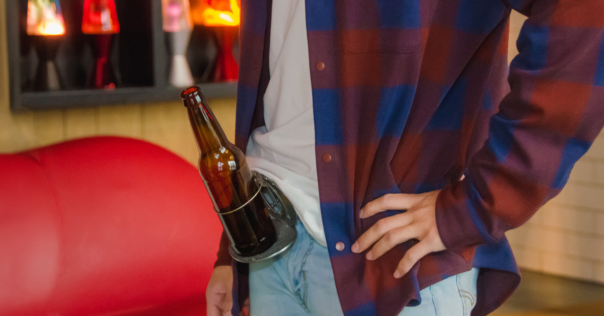 Beer Holder Belt Buckle Hands-Free Beverage Can Holder Portable Beer Belt  Tray Buckle Cup Holder